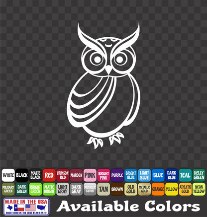 Owl Sticker Vinyl Decal Car Truck Van Window