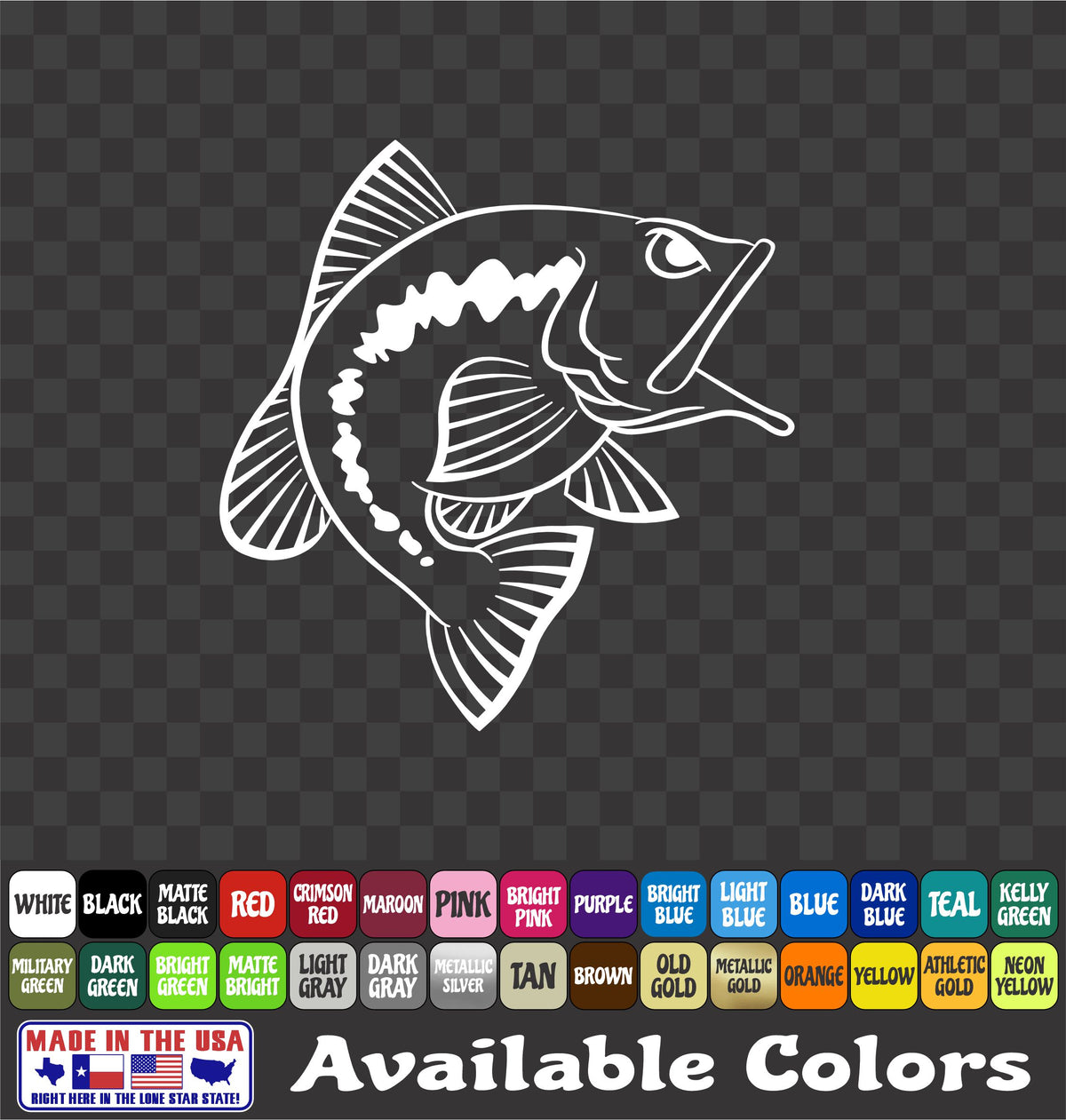 Largemouth BASS Vinyl Sticker