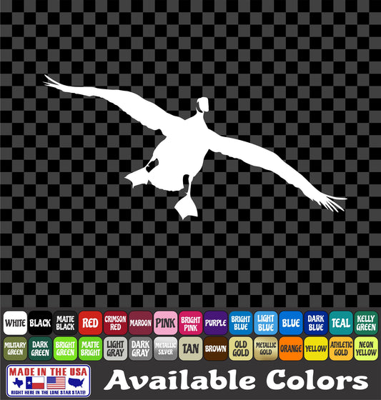 Geese Landing Flying Waterfowl Goose Vinyl Truck Window Sticker