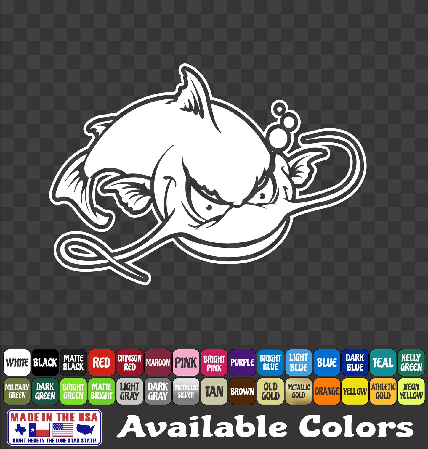 Channel Catfish Noodling Hand Fish Vinyl Decal – Fishing Sticker