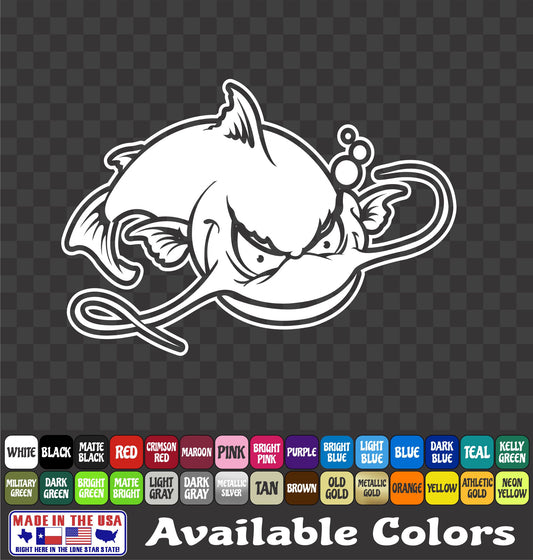 Channel Catfish Noodling Hand Fish Vinyl Decal – Fishing Sticker