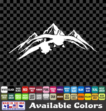 Geese Landing Sticker Mountains Flying Waterfowl Goose Vinyl