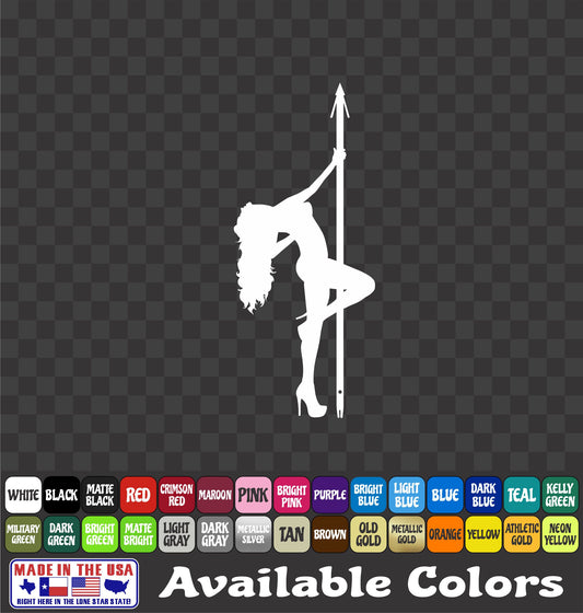Bowfishing Girl Vinyl Decal – Bow & Arrow Fishing Sticker