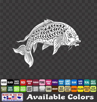 Patriotic Bowfishing Vinyl Decal – Carp Fishing Stars & Stripes