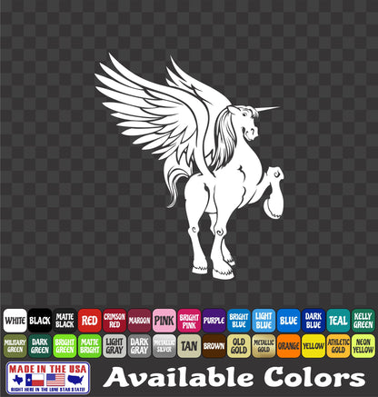 Unicorn Wings Sticker Cute Flying Fantasy Horse Vinyl Decal Car Truck