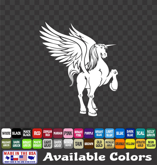 Unicorn Wings Sticker Cute Flying Fantasy Horse Vinyl Decal Car Truck