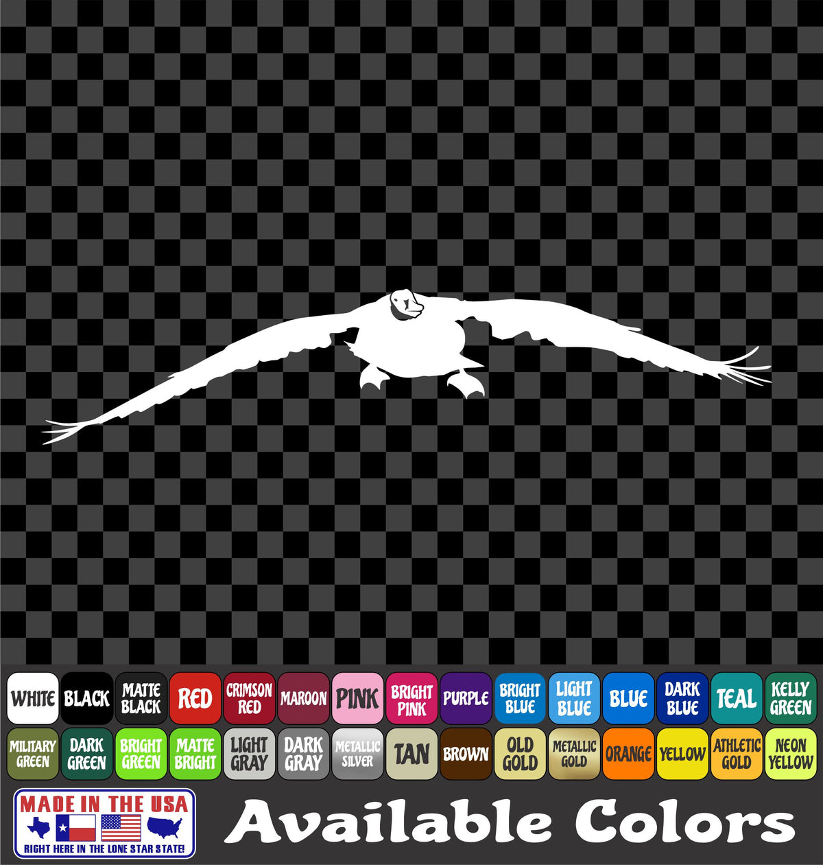 Geese Landing Flying Waterfowl Goose Vinyl Truck Window Decal