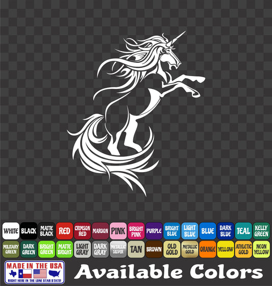 Cute Unicorn Sticker Fantasy Horse Vinyl Decal Car Truck Window