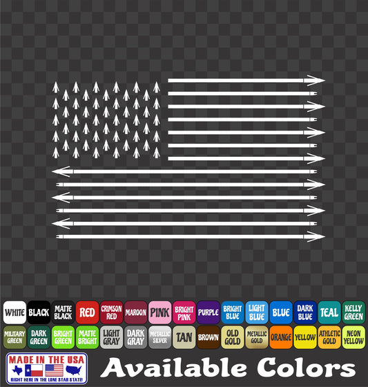 American Flag Bowfishing Arrow Vinyl Decal – Fish & Airboat