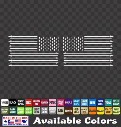 American Flag Bowfishing Arrow Vinyl Decal – Fish & Airboat
