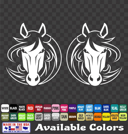 Horse Head Sticker Rider Vinyl Window Decal Car Truck