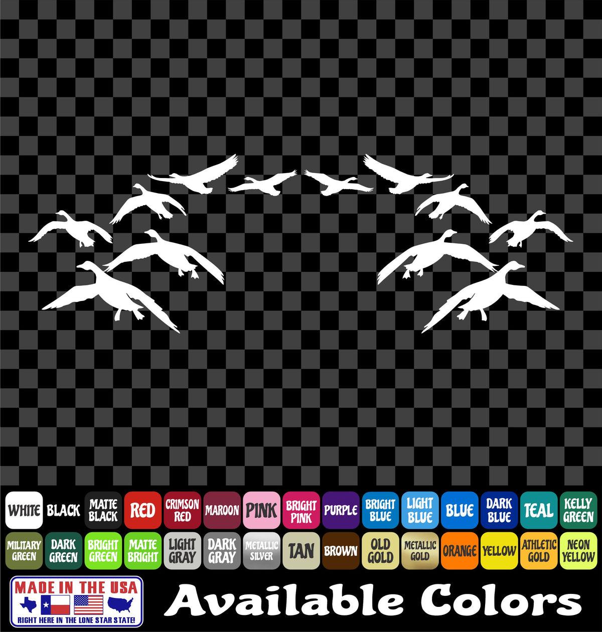 Geese Landing Decal – Goose Flock Waterfowl Hunting Duck