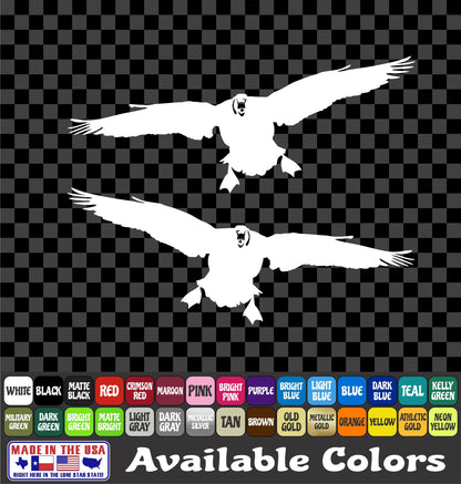 Geese Landing Sticker Flying Waterfowl Goose Vinyl Decals Truck Window