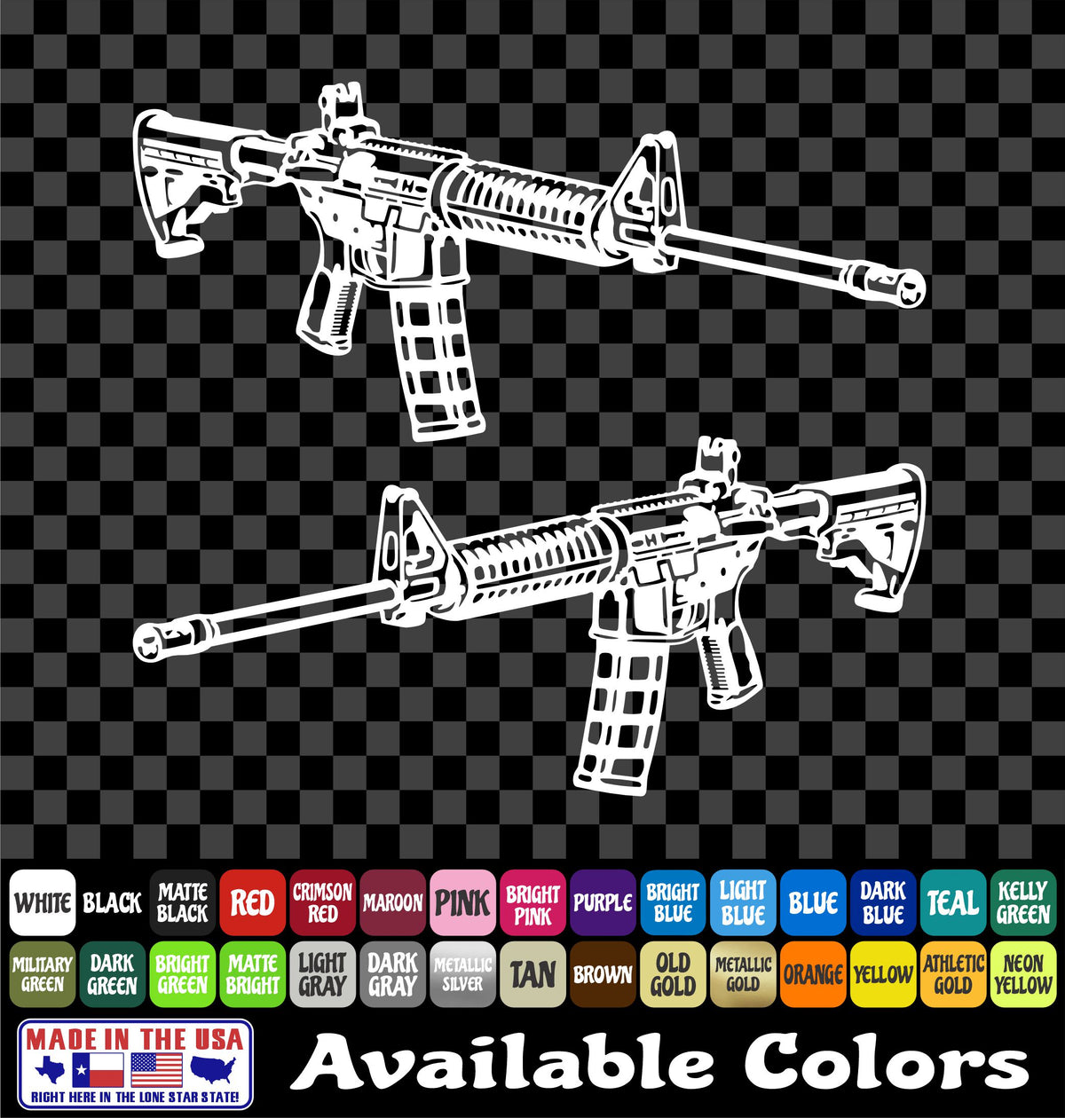 Tactical Airsoft Rifle Sticker – Military Style Vinyl Decal