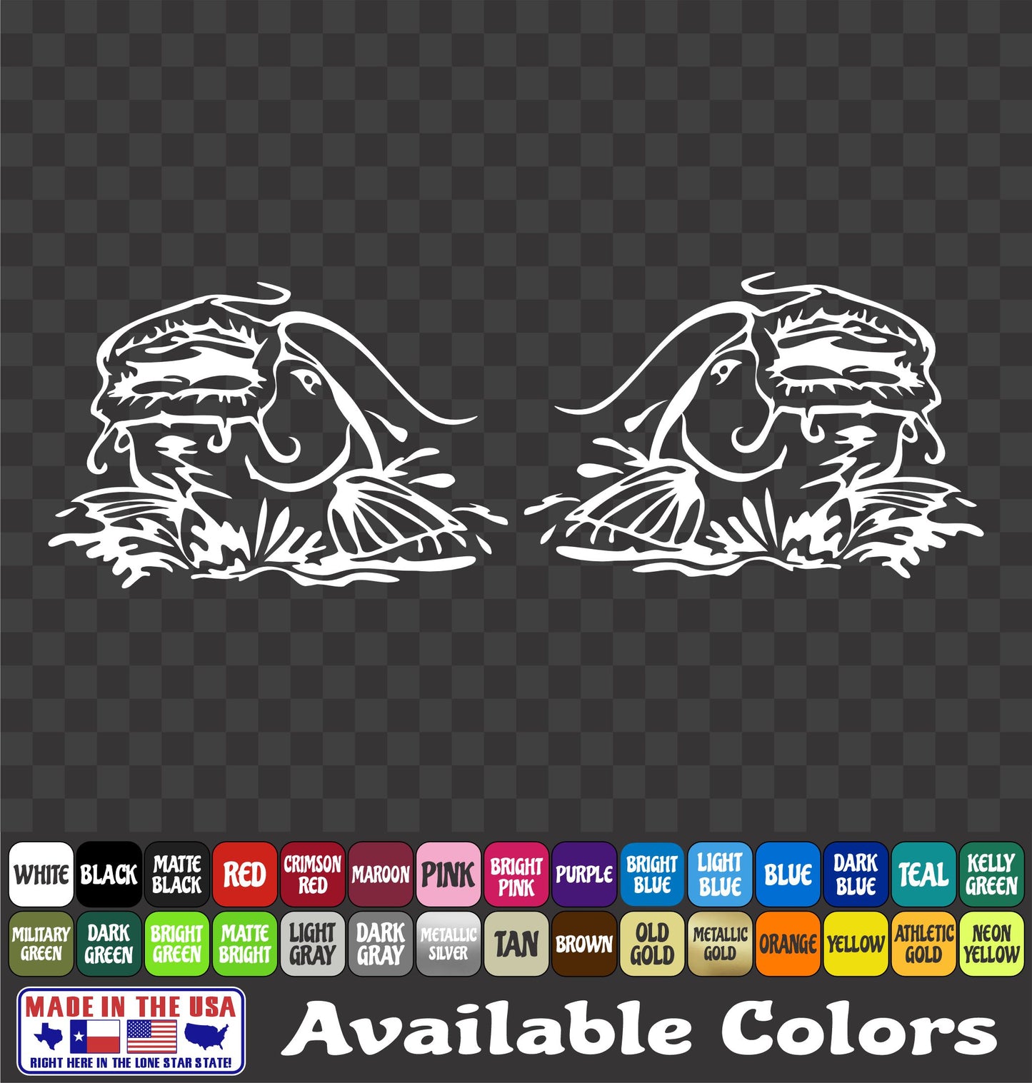 Flathead Catfish Noodling Vinyl Decal