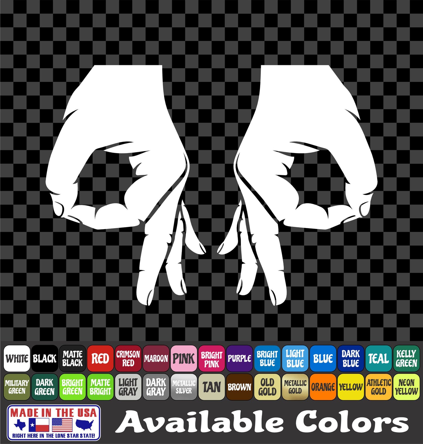 Circle Hand Punch Game Sticker Made You Look Gotcha Vinyl Decal