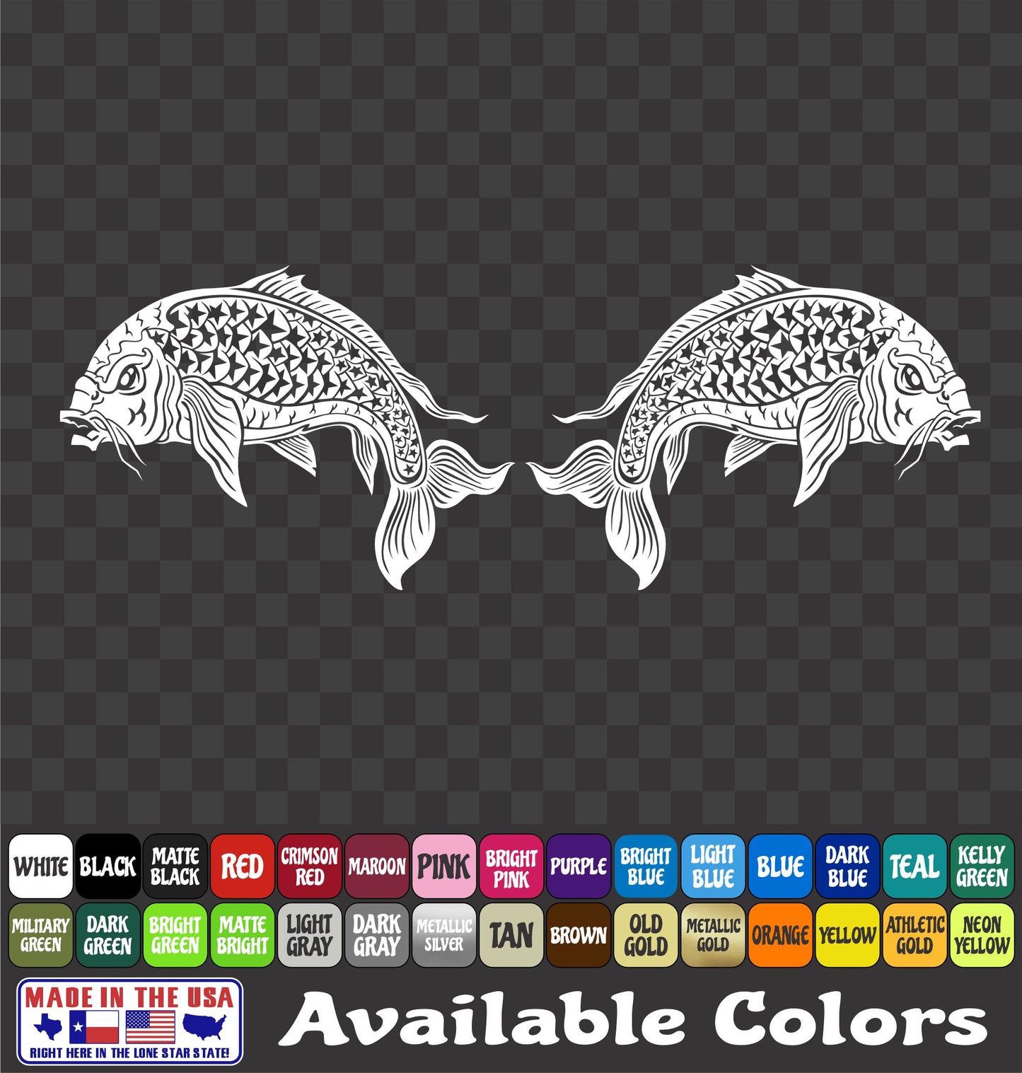 Patriotic Bowfishing Vinyl Decal – Carp Fishing Stars & Stripes