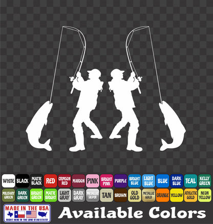Rainbow Trout Fisherman Vinyl Decal – River Fishing Sticker