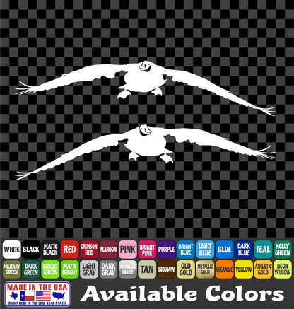 Geese Landing Flying Waterfowl Goose Vinyl Truck Window Decal
