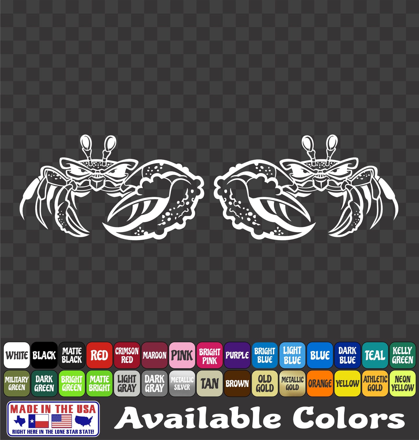 Cute Crab Vinyl Decal – Funny Ocean Sea Life Sticker