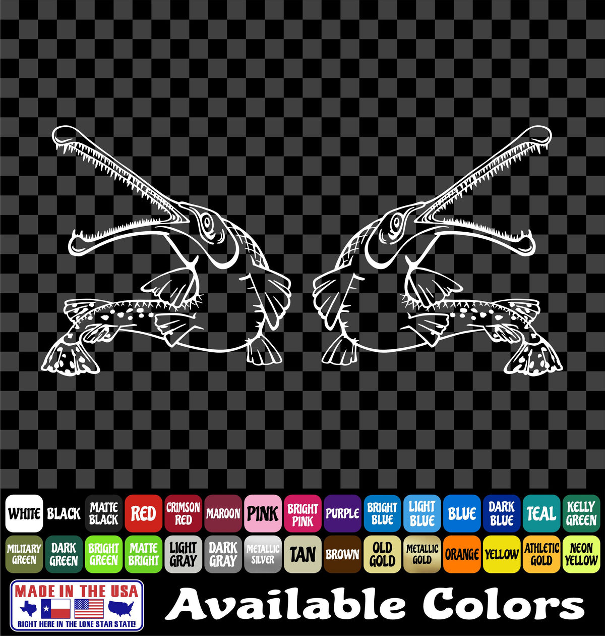 Longnose Gar Bowfishing Vinyl Decal