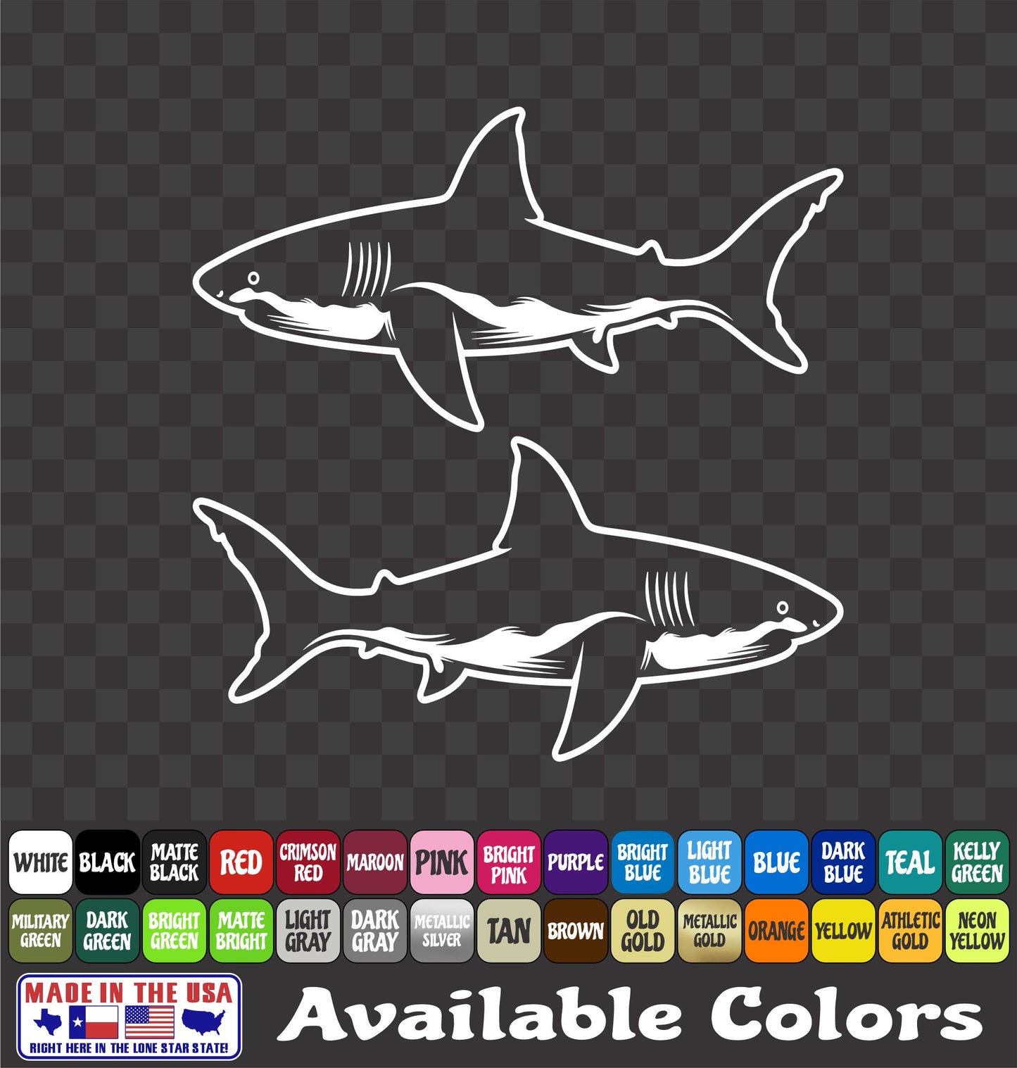 Shark Ocean Sea Life Vinyl Decal - Sticker