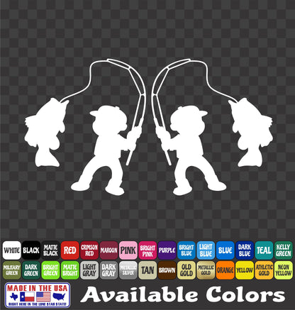 Kid Bass Fisherman Vinyl Decal – Fishing Sticker