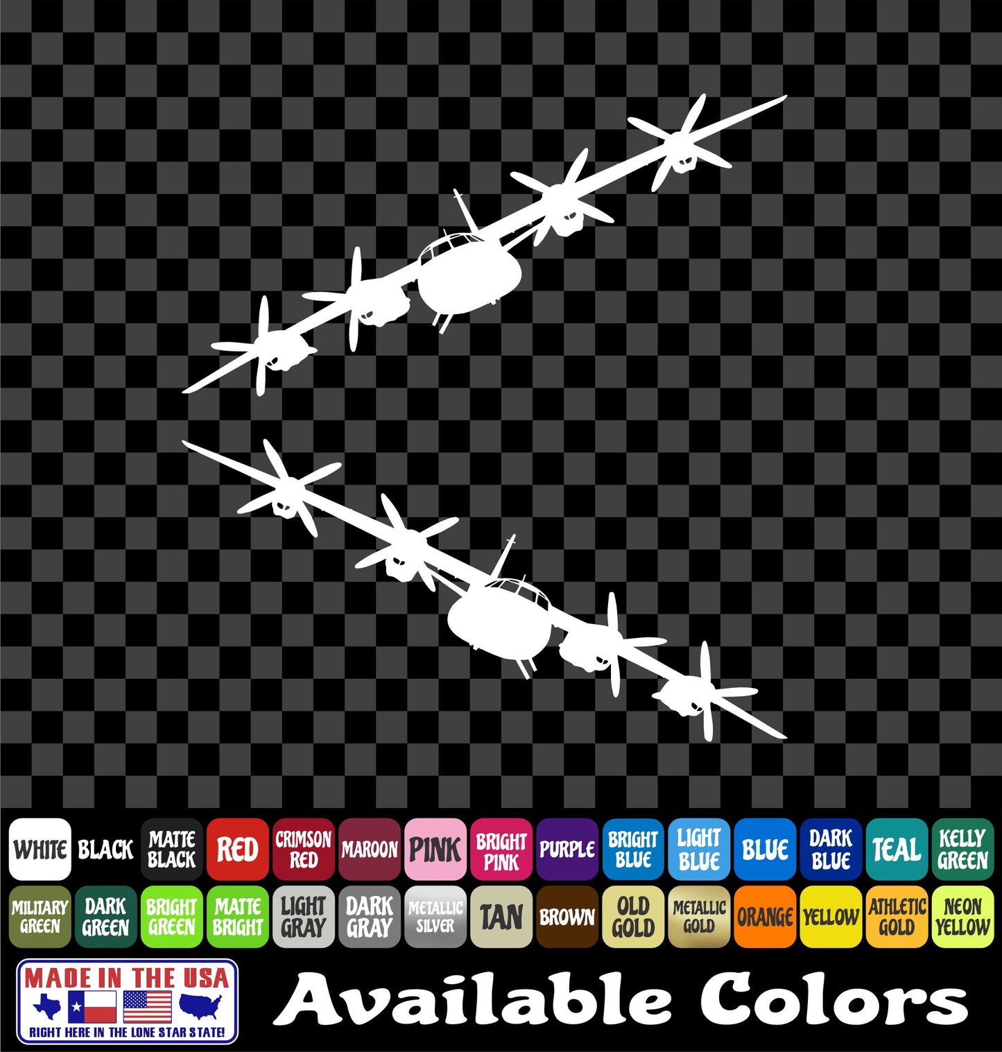 C-130 Hercules Sticker – Military Air Force Cargo Aircraft Vinyl Decal