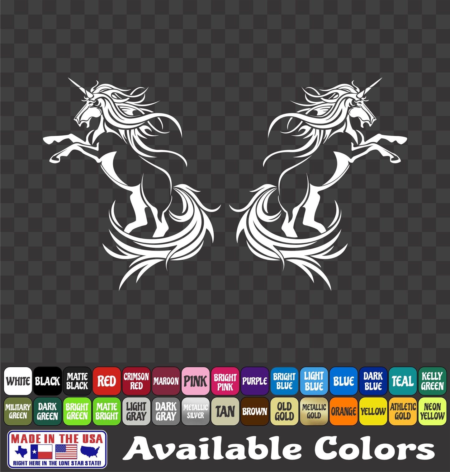 Cute Unicorn Sticker Fantasy Horse Vinyl Decal Car Truck Window