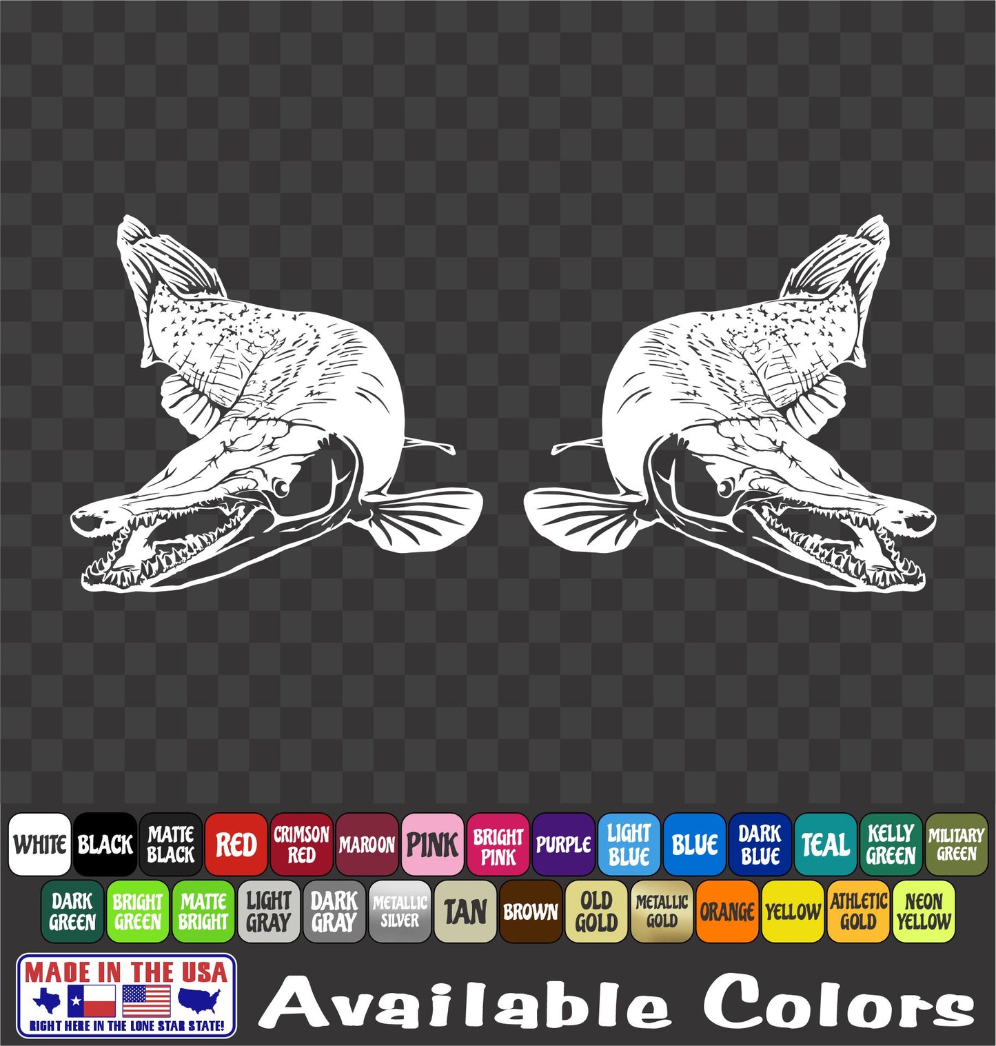 Alligator Gar Bowfishing Trophy Hunter Vinyl Decal