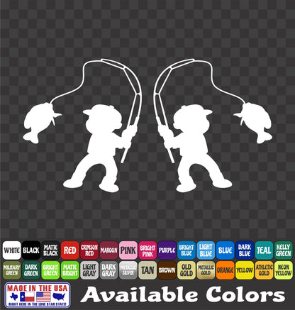 Kid Crappie Fisherman Vinyl Decal – Fishing Sticker