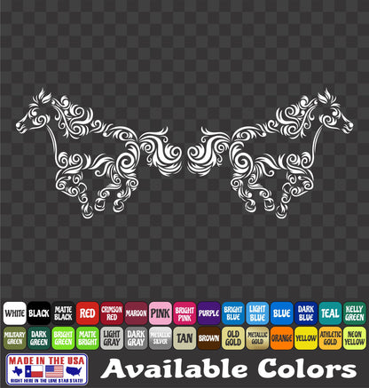 Tribal Horse Sticker Running Galloping Equestrian Rodeo Vinyl Decal