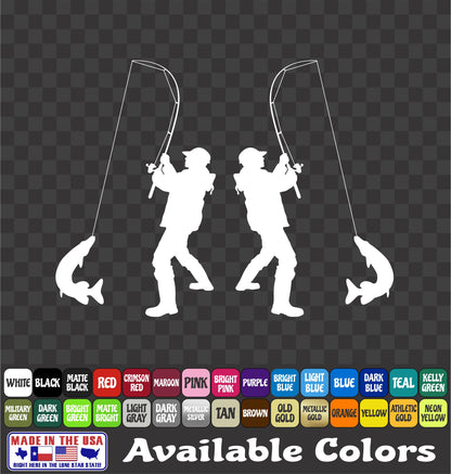 Walleye & Muskie - Fishing Silhouette Vinyl Decal