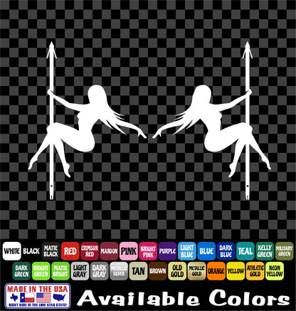 Bowfishing Girl Vinyl Decal – Bow & Arrow Fishing Sticker