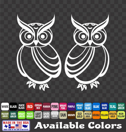 Owl Sticker Vinyl Decal Car Truck Van Window