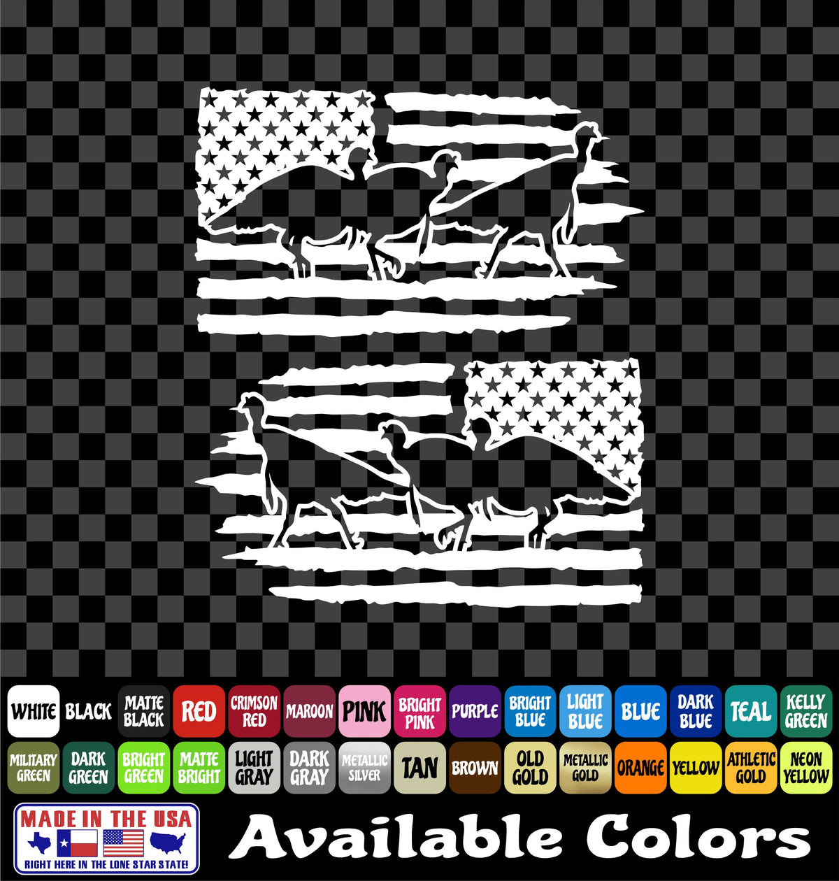 Turkey Flag Sticker – Hunting Vinyl Decal