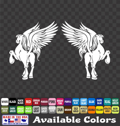 Cute Pegasus Horse Sticker Winged Pony Adorable Fantasy Vinyl Window Decal