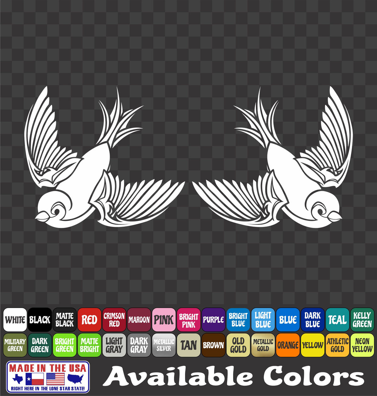 Tree Swallow Sticker Barn Typical Bird Birds Fowl Vinyl Decal Car Truck