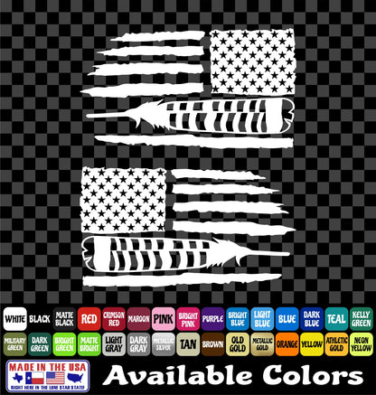 Turkey Feather Flag Sticker – Hunting Vinyl Decal