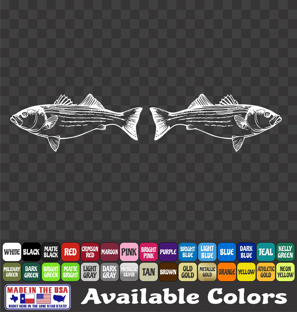 Striped Bass Surf Life Fishing Vinyl Decal – Striper Sticker