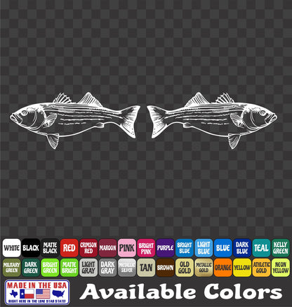 Striped Bass Surf Life Fishing Vinyl Decal – Striper Sticker