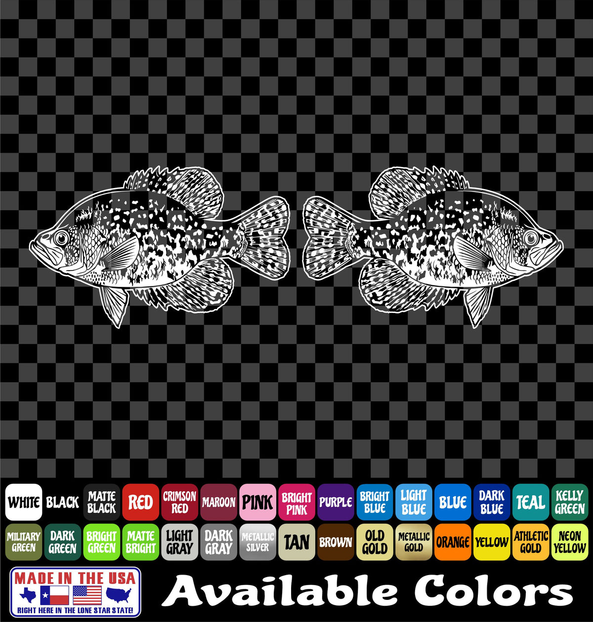 Crappie Fishing Vinyl Decal