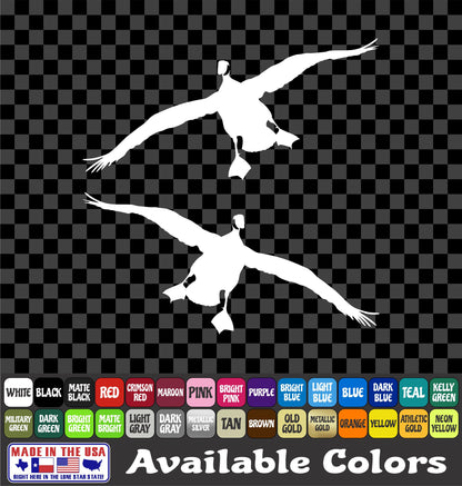 Geese Landing Flying Waterfowl Goose Vinyl Truck Window Sticker