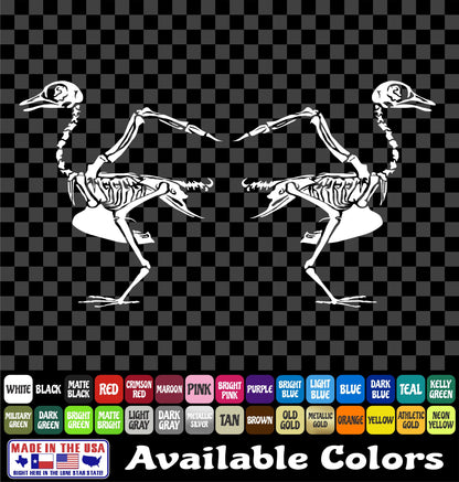 Bird Skeleton Duck Hunting Decal – Waterfowl Mallard Vinyl Sticker