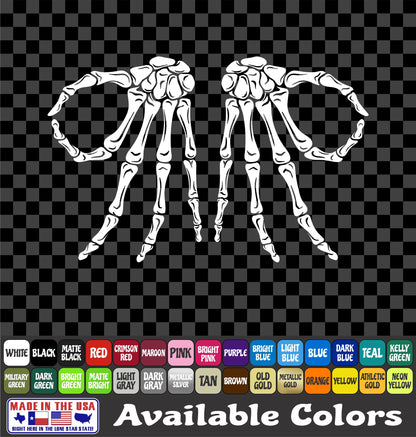 Circle Hand Punch Game Skeleton Sticker Made You Look Gotcha Decal