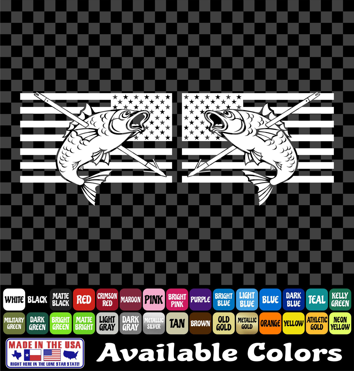 American Flag Bowfishing Vinyl Decal – Carp & Gar Fishing Sticker