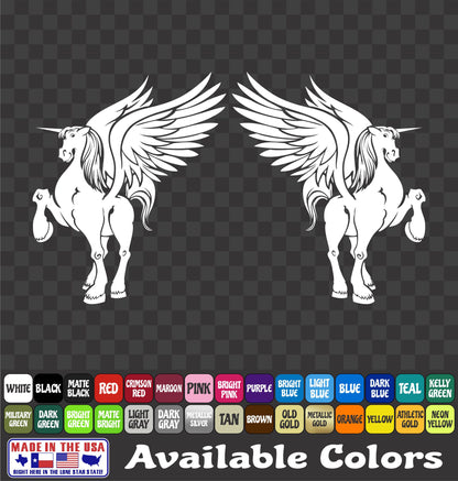 Unicorn Wings Sticker Cute Flying Fantasy Horse Vinyl Decal Car Truck