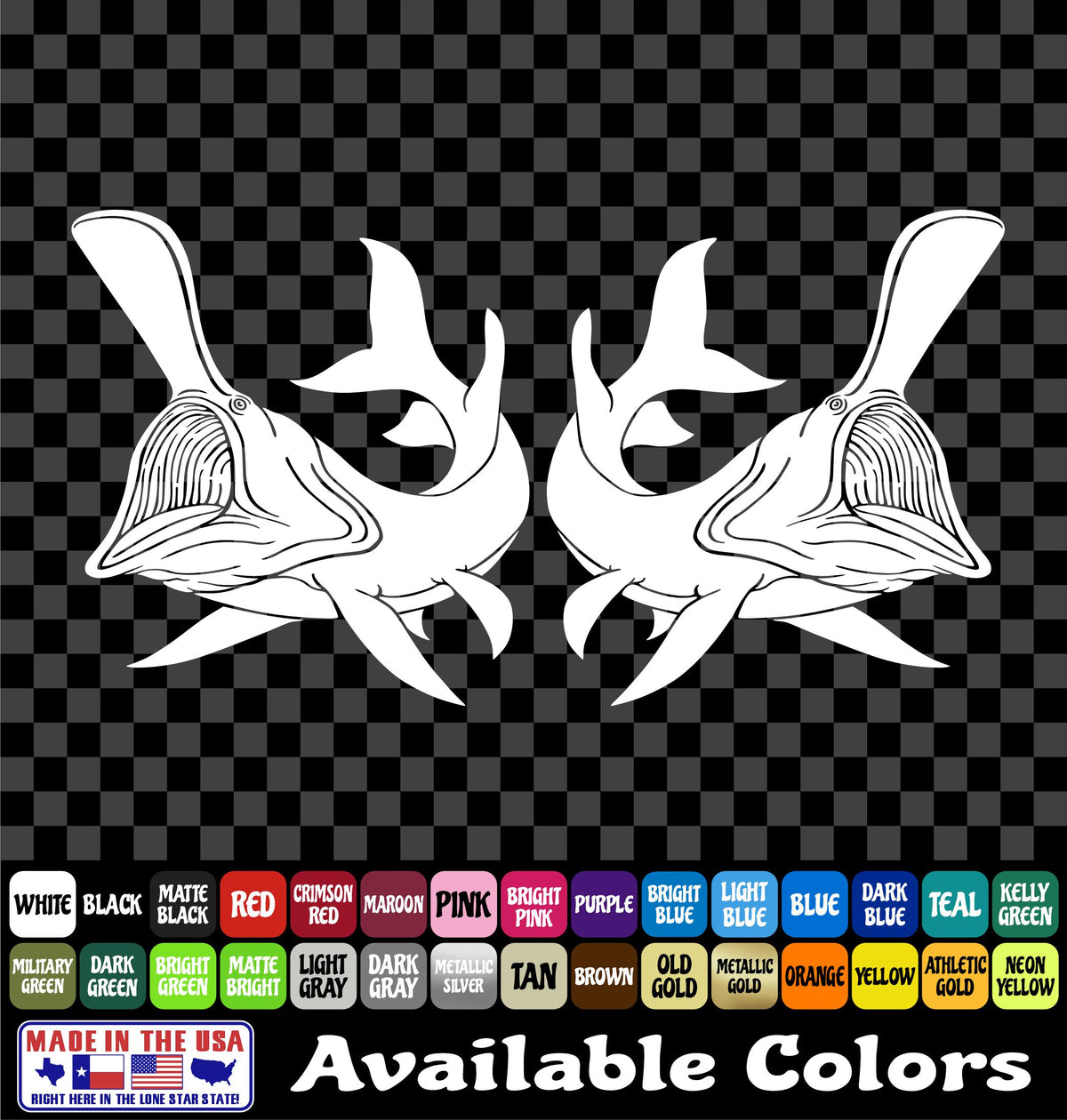 Spoonbill Paddlefish Snagging Vinyl Decal