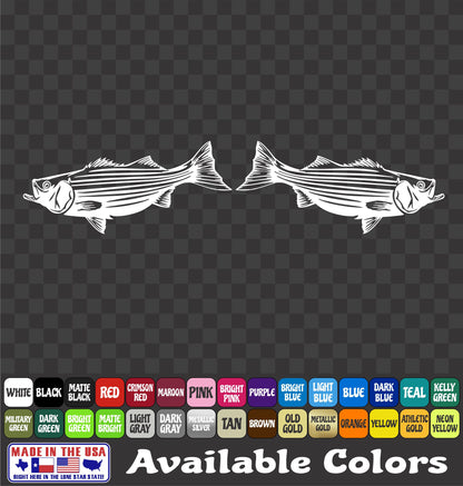 Striped Bass Fishing Vinyl Decal – Striper / Rockfish Sticker