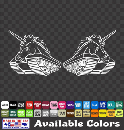 Tank Unicorn Sticker – Funny Military Tactical Vinyl Decal